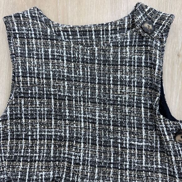 Zara girls tweed dress, black, size 10 - Picture 2 of 6